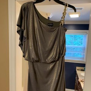 Silver dress with gold shimmer